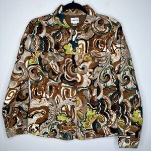 Chico’s Women’s Multicolor Art To Wear Cotton Jacket Size 1